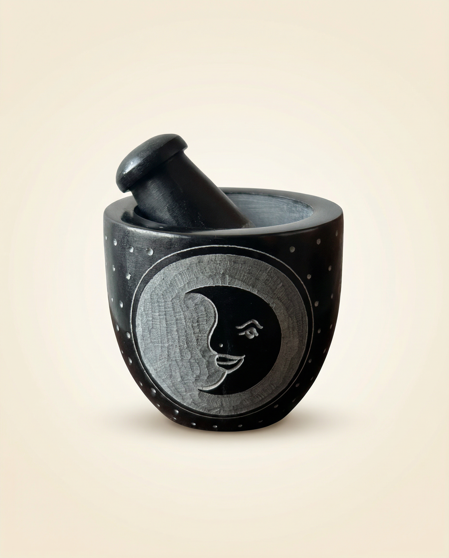 Mortar & Pestle Soapstone Moon