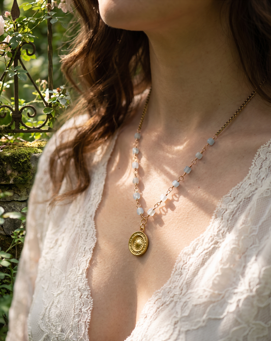 Sun | Aquamarine | Gold | Necklace