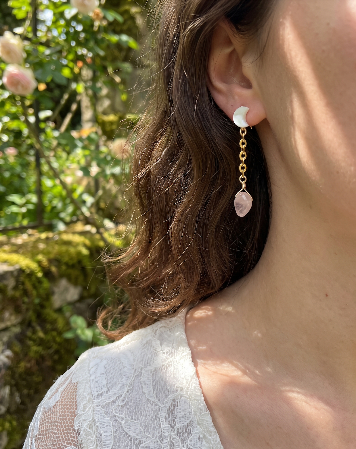 Pearl Moon | Gold | Earrings