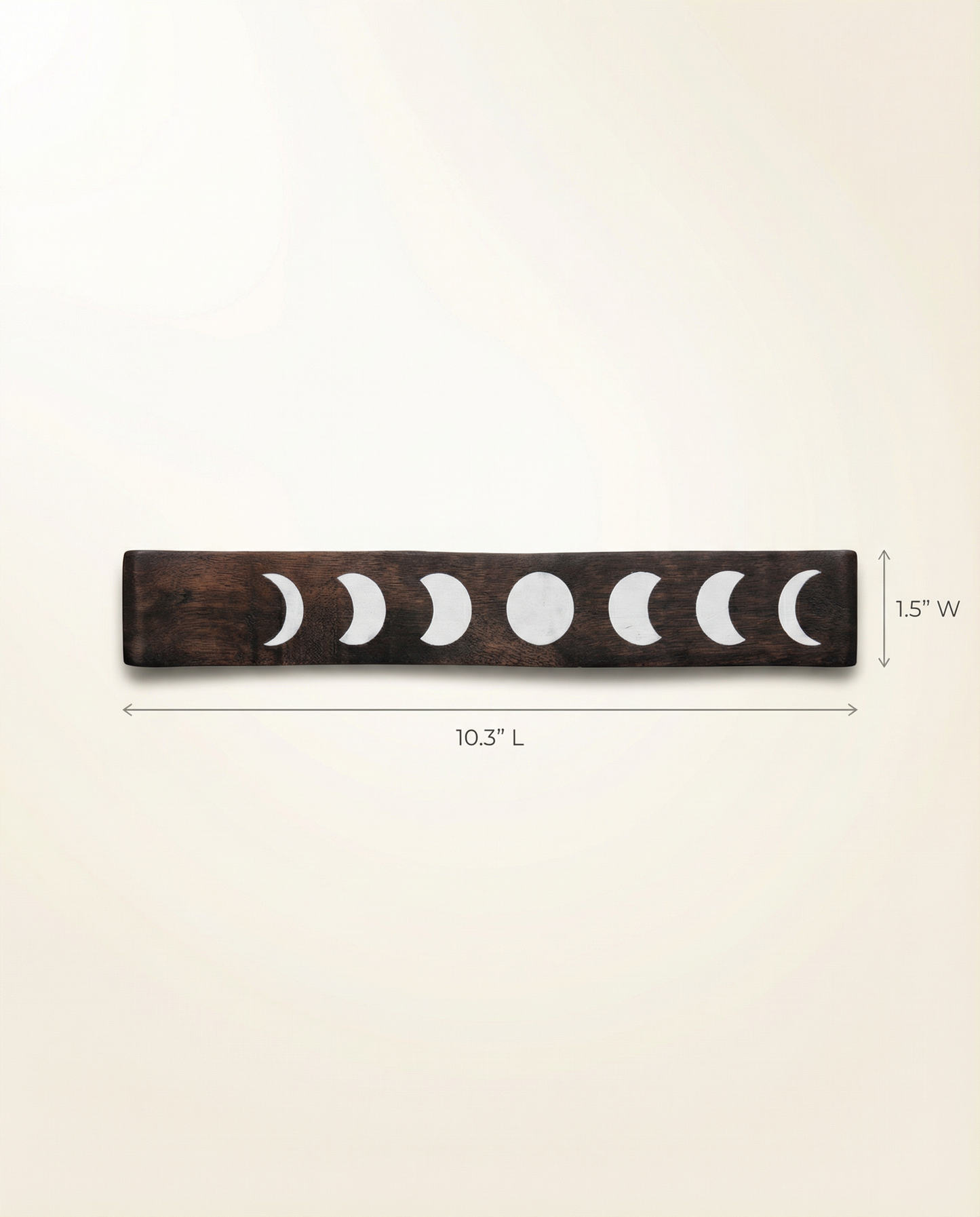 Black Wooden Moon Phase Incense Burner
