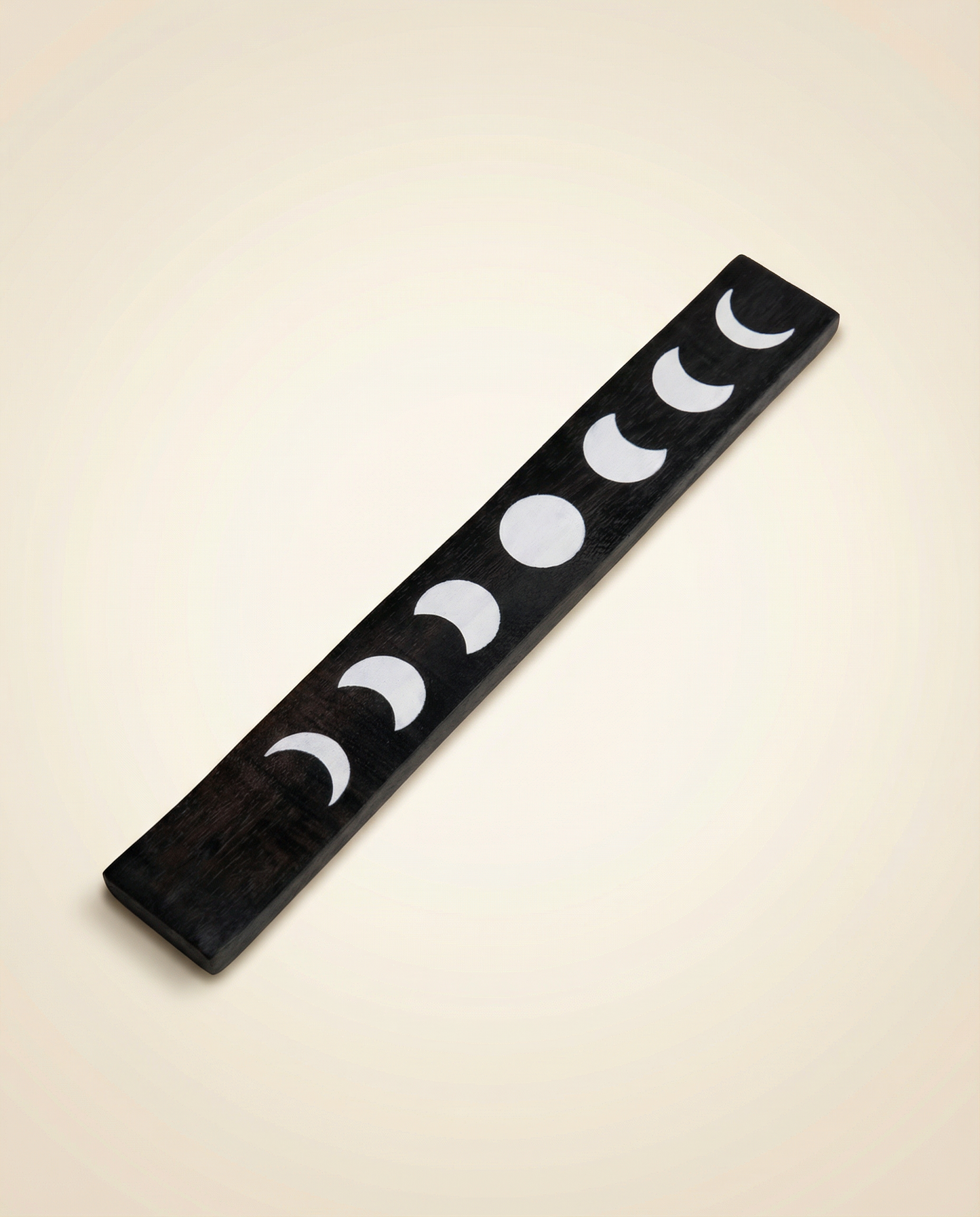 Black Wooden Moon Phase Incense Burner