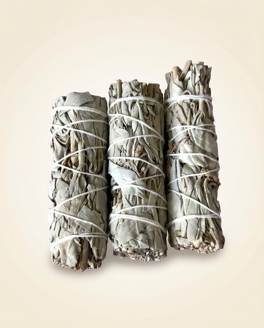 White sage smudge stick bundle, 4 inches