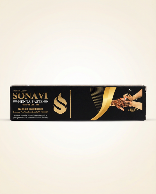 Tube of red henna paste