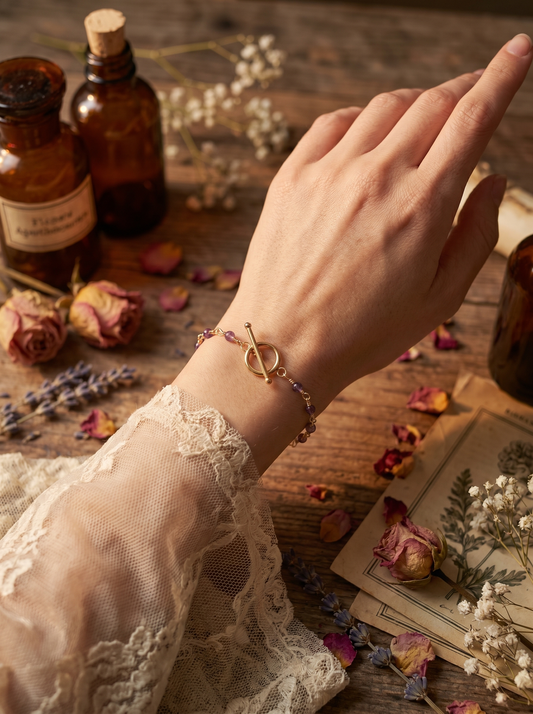 Bead Wire Bracelet Gold