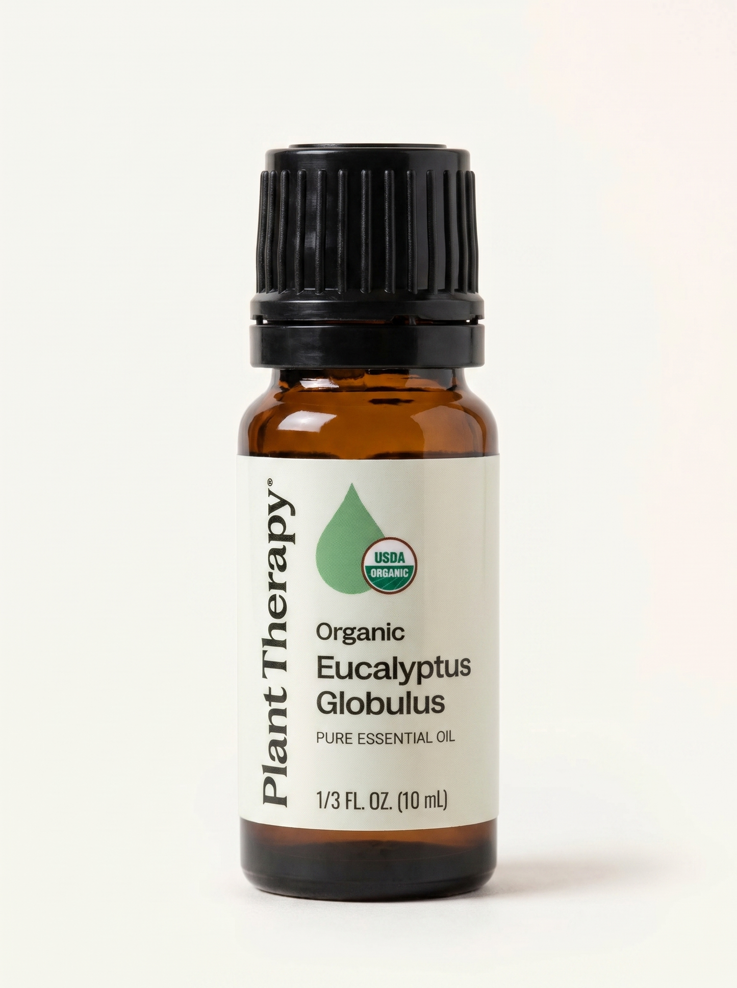 Bottle of organic eucalyptus essential oil